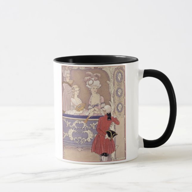 Mug Femmes dans une boîte de théâtre, illustration de (Droite)