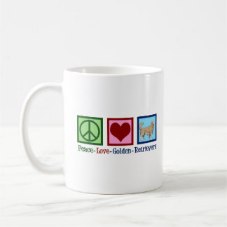 Mug Femmes de Peace Love Golden Retriever