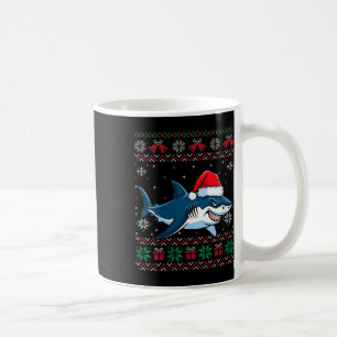 Mug FEMMES Drôle moche Noël Shark Santa Hat Lumières
