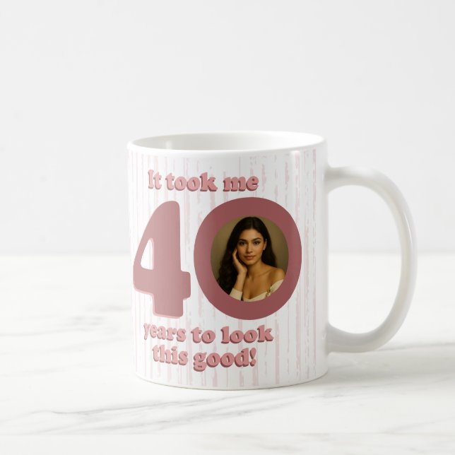 Mug Femmes Fabulieuses Rose Poussiéreuse Moderne 40 An (Droite)