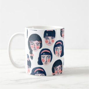 Mug Femmes fantasques : Dessin sur le visage