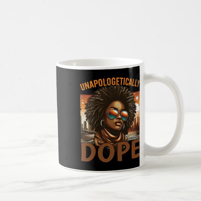 Mug Femmes noires Drogue sans apologisme JunetDix Noir (Droite)