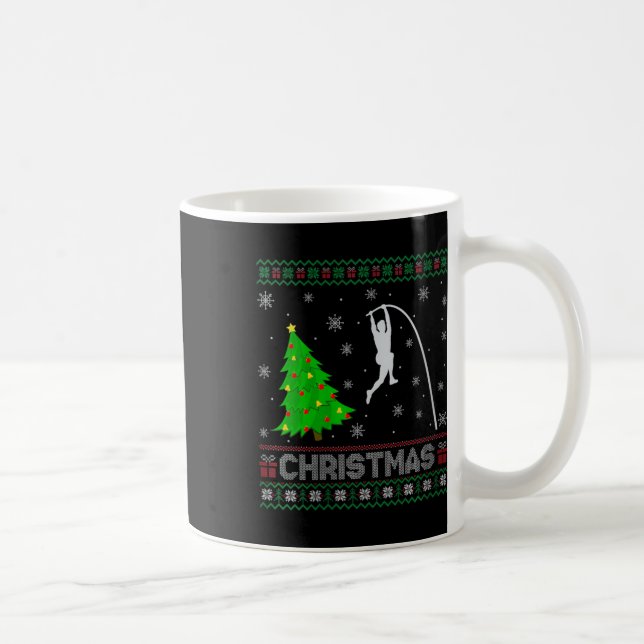 Mug Femmes Pole Vault Xmas Tree Lighting laide Noël (Droite)