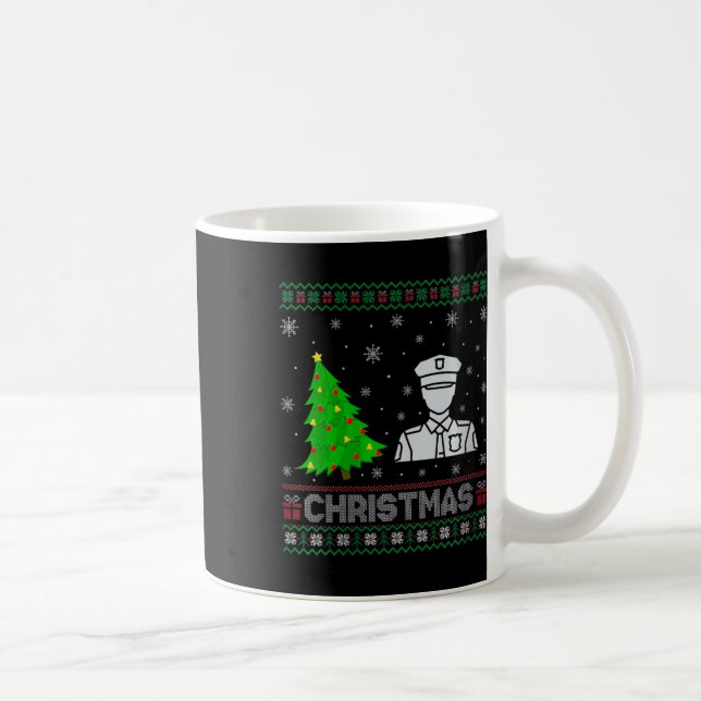 Mug FEMMES Police Jumelles Arbre Éclairage Vilain Noël (Droite)