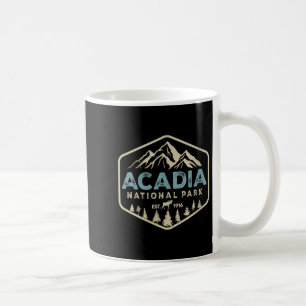 Mug Femmes Rétro Parc National d'Acadia Montagnes Natu