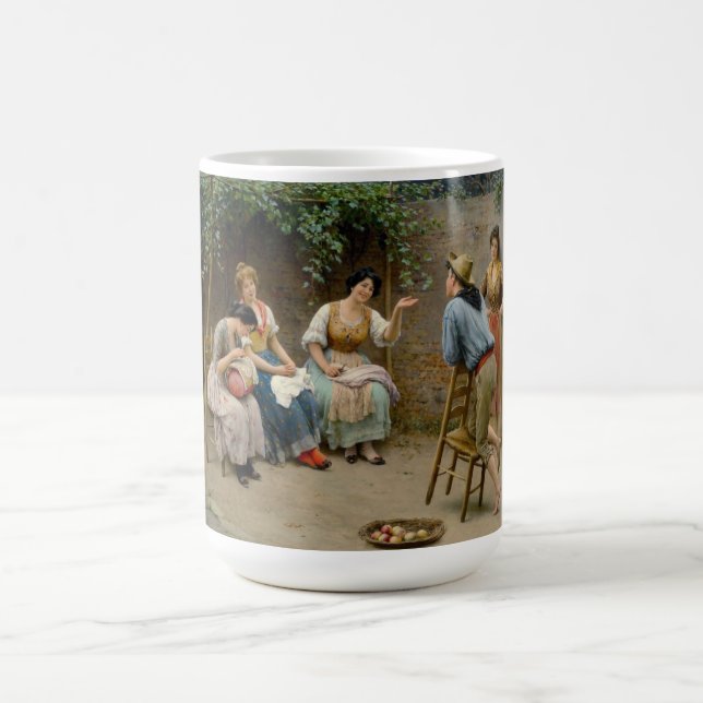 Mug Femmes Seamstress et un garçon Avoir un Conversati (Centre)