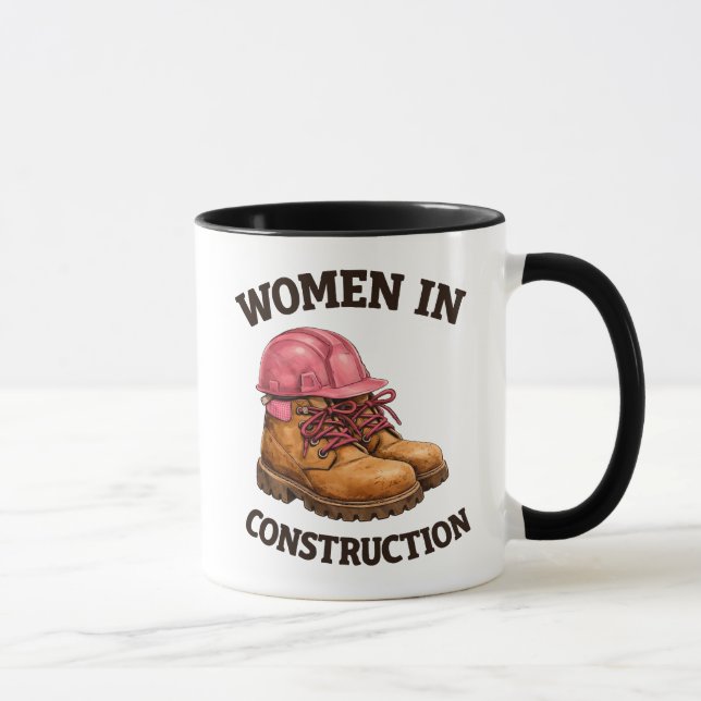 Mug Femmes sur des bottes de travail de construction e (Droite)