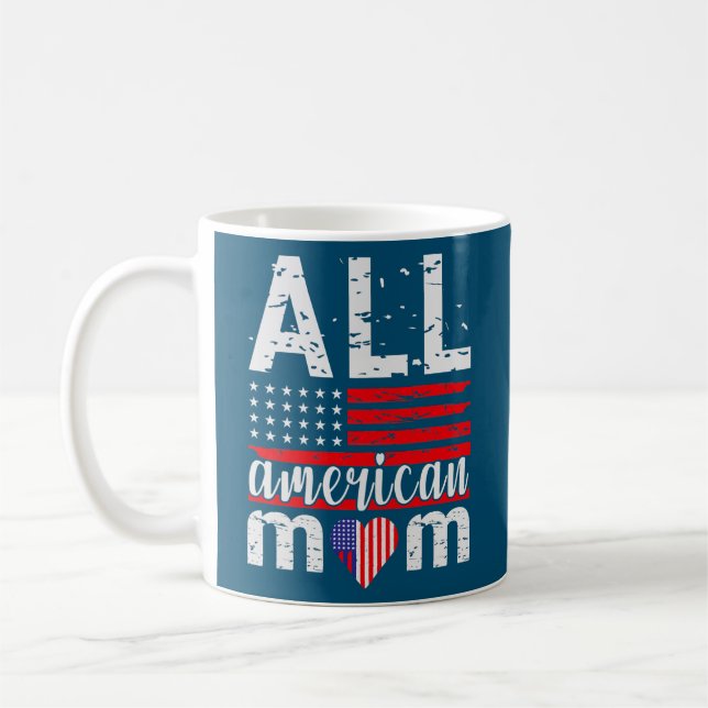 Mug FEMMES Toute Américaine Maman mère jour Fête des f (Gauche)
