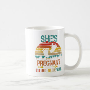 Mug Femmes Vintage Rétro Drôle Elle est Enceinte Mais