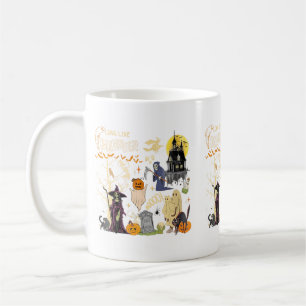 Mug Femmes Vive Halloween Chat Noir Sorcière Poison
