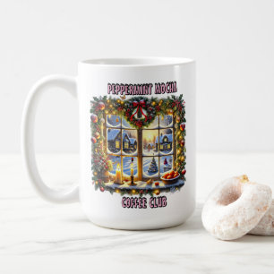 Mug Fenêtre De Noël Avec Décor De Vacances