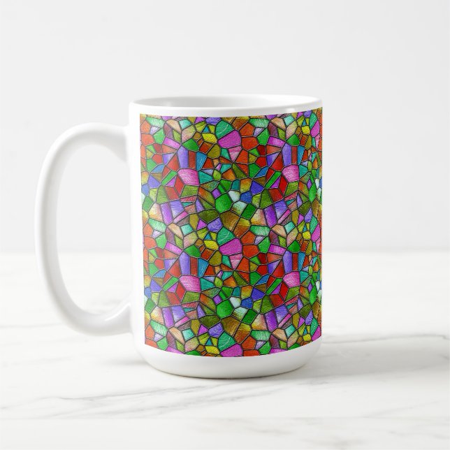 Mug Fenêtre de verre coloré abstrait (Gauche)