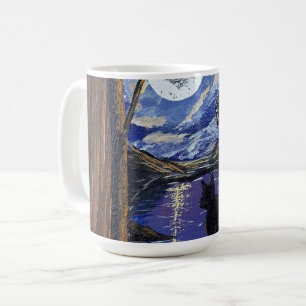 Mug Fenêtre éclairée par la lune — œuvre d'art fai