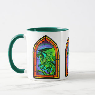 Mug Fenêtre en verre filé dragon Musique
