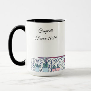 Mug Fenêtre Parisienne Chic de Style Haussmann Nom Per