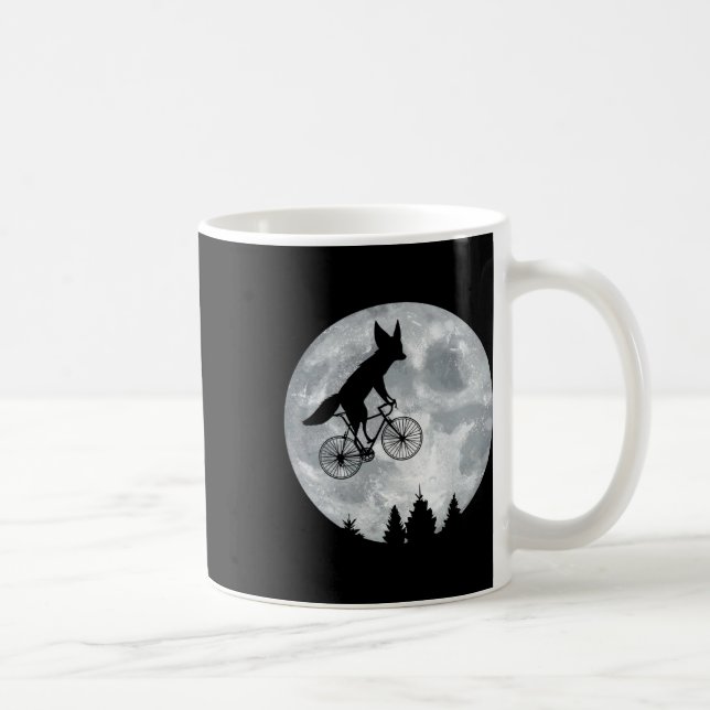 Mug Fennec Fox équitation Moon Vélo Halloween Lunaire  (Droite)