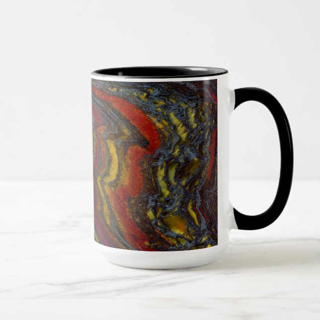 Mug Fer à Tiger en rouge, jaune, bleu (Droite)