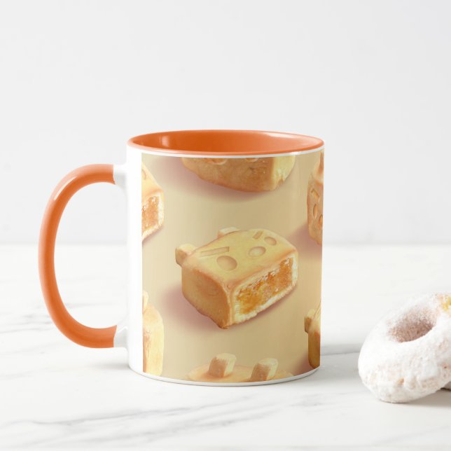 Mug Fer T : motif de gâteau d'ananas de Taiwan (Avec donut)