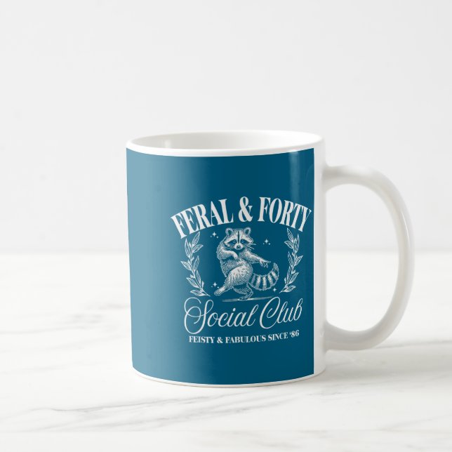 Mug Feral And Forty Social Club Since 1986, 40 Years O (Droite)
