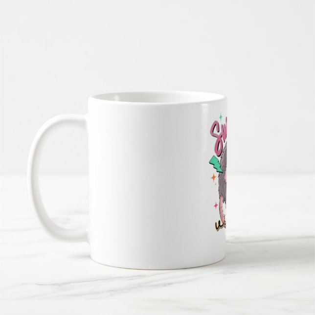 Mug Feral Girl été drôle Opossum (Gauche)