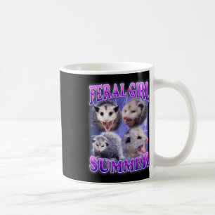 Mug Feral Girl Summer Opossum Funny meme