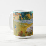 Mug Ferme en Provence | Vincent van Gogh<br><div class="desc">Ferme en Provence (1888) de l'artiste post-impressionniste néerlandais Vincent Van Gogh. L'oeuvre d'origine est une huile sur toile peignant le paysage en jaune doré et bleu aqua. Utilisez les outils de conception pour ajouter du texte personnalisé ou personnaliser l'image.</div>