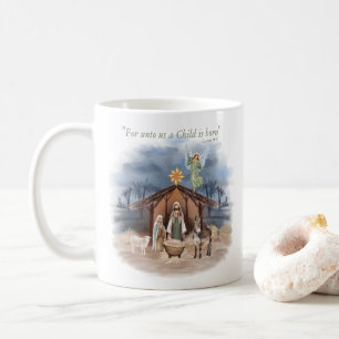Mug Ferme rustique Noël Nativité traditionnelle