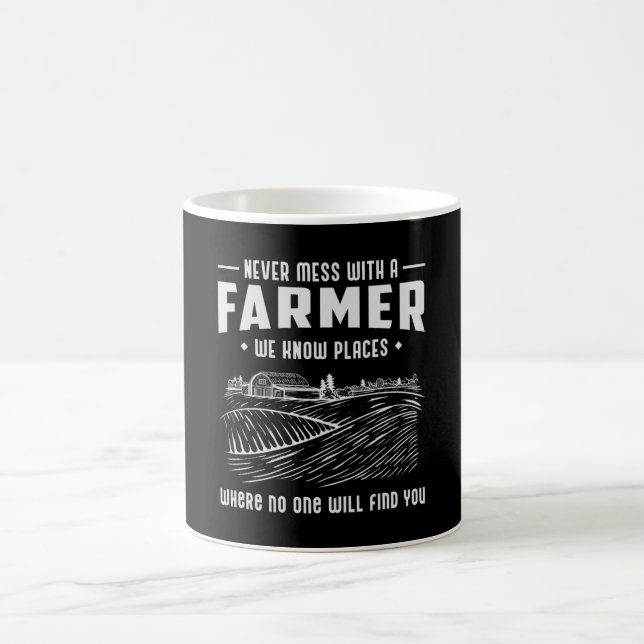 Mug Fermier Agricole Agriculture Drôle Tracteur Don (Centre)