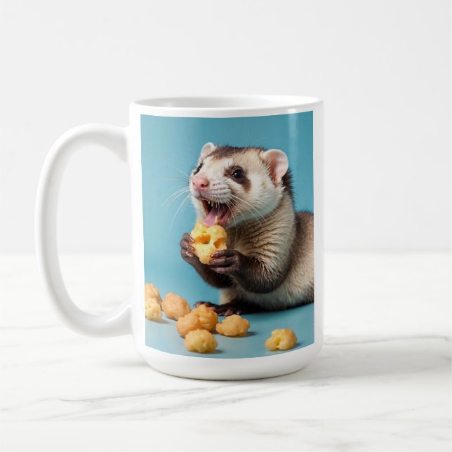 Mug Ferret Cute Manger Fromage Poufs (Gauche)