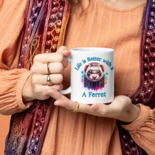 Mug Ferret Lover Amateur de café Ferret Maman Papa