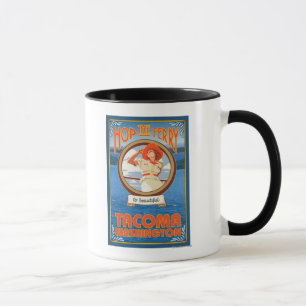 Mug Ferry d'équitation de femme - Tacoma, Washington