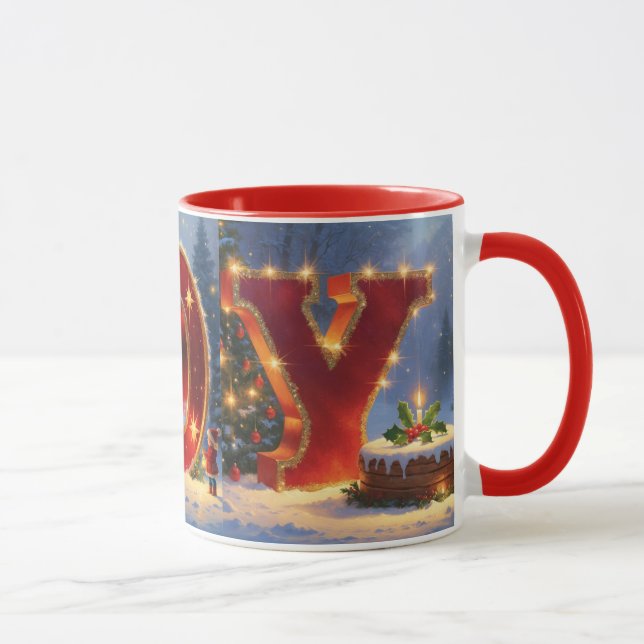 Mug Festif de Noël JOIE des Fêtes (Droite)