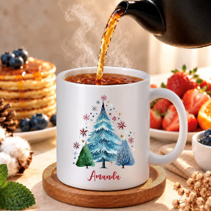 Mug Festif folklor art Monographie des arbres de Noël