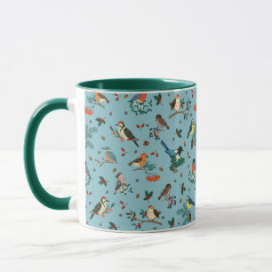 Mug Festif Oiseaux d'hiver Motif de Noël