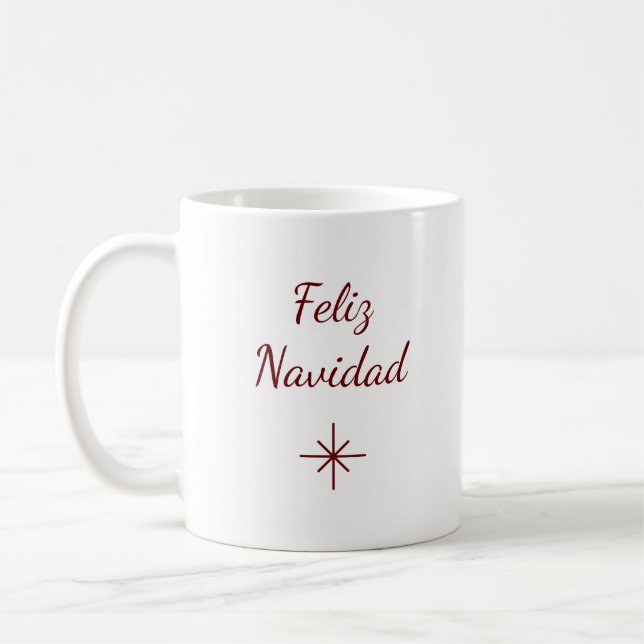 Mug Festif Red Snowflake Noël (Gauche)