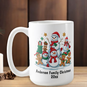 Mug Festif Snowman Gingerbread Famille Noël Année