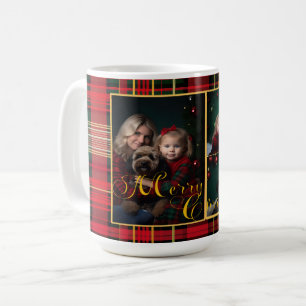 Mug Festif Tartan Plaid Family Photo