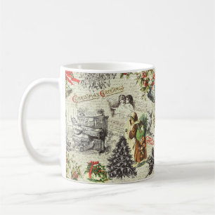 Mug Festif Vintage de Noël victorien Père Noël