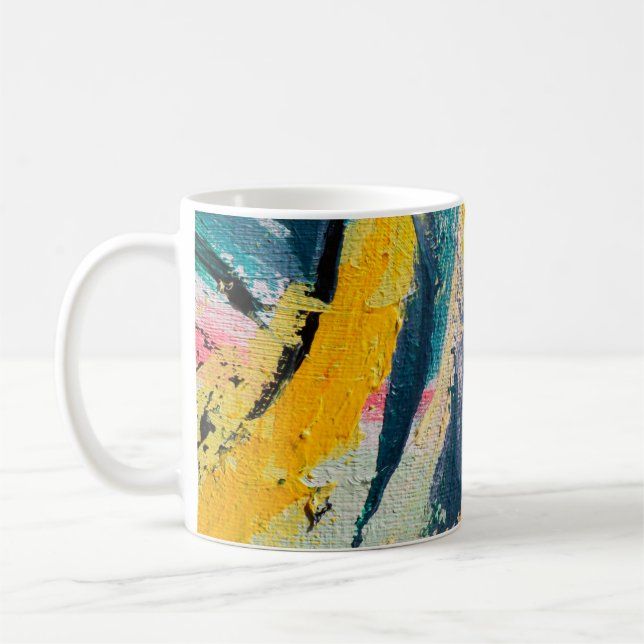 Mug Festival du printemps. Peinture à texture multicol (Gauche)