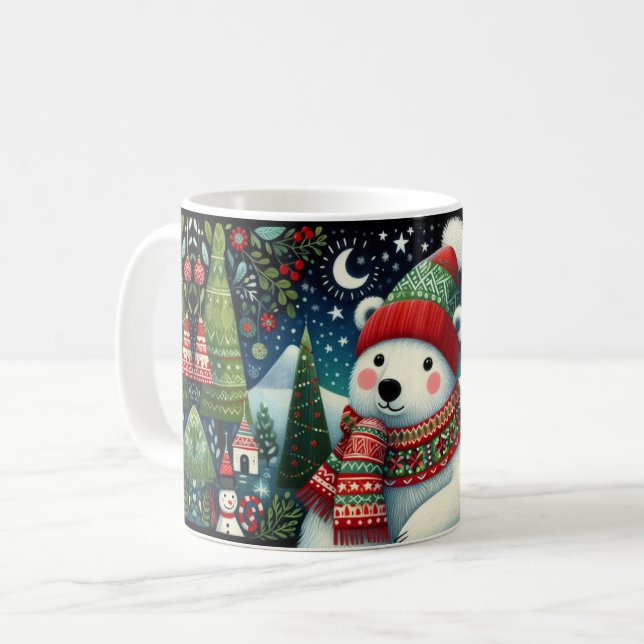 Mug Festive Art populaire Noël (Devant gauche)