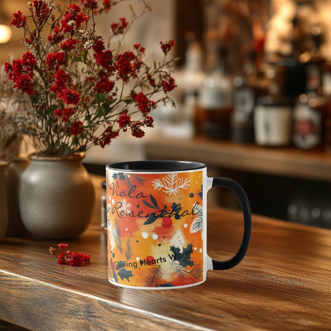 Mug Festive Boho Chic Christmas - Nom personnalisé (Créateur téléchargé)