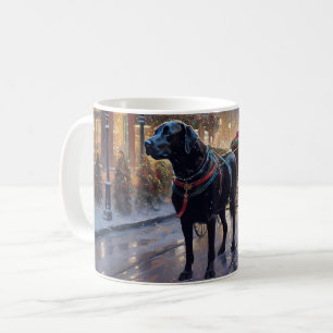 Mug Festive de Noël au Labrador noir