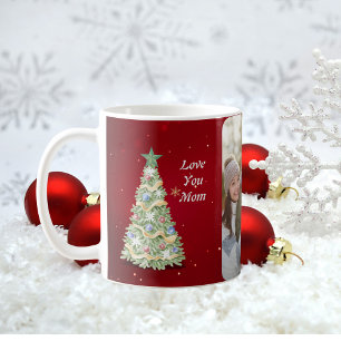 Mug Festive Enchanter aquarelle Photo de Noël