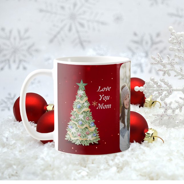 Mug Festive Enchanter aquarelle Photo de Noël (Créateur téléchargé)
