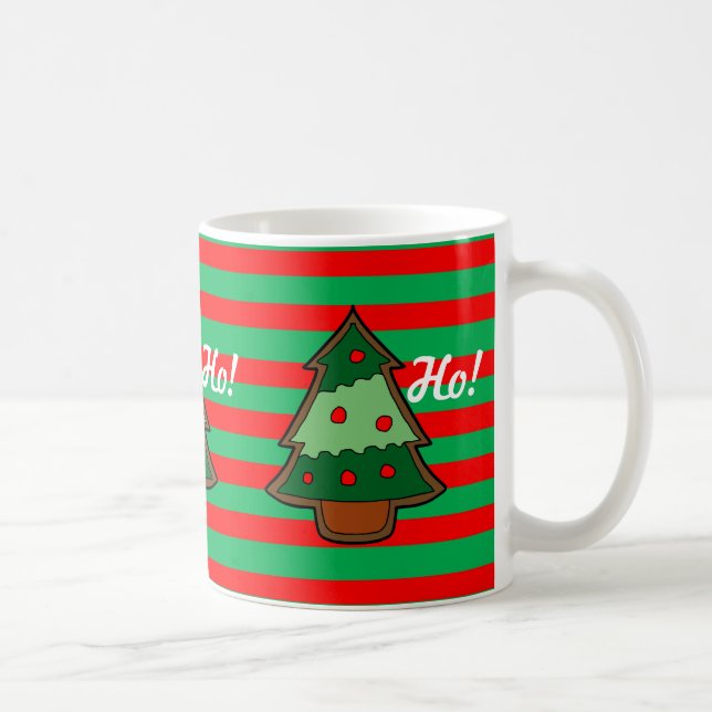 Mug Festive funky rayures et arbre (Droite)