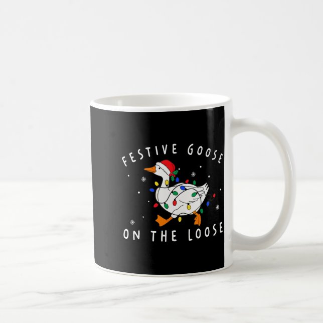 Mug Festive Goose On The Loose Funny Christmas Humor  (Droite)