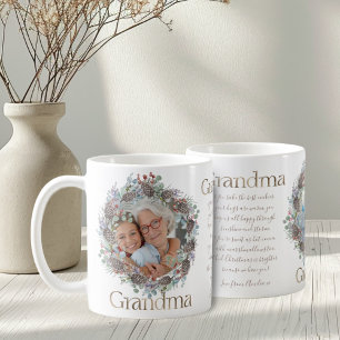 Mug Festive Grandma Faux Gold & Photo