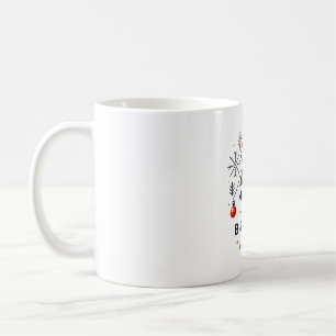 Mug Festive Joyeux et brillant Design d'arbre de Noël