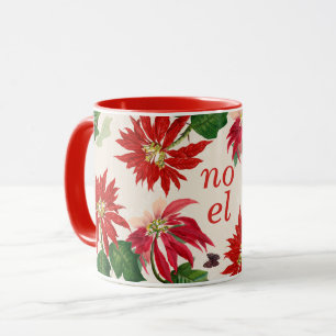 Mug Festive Noel Poinsettia Floral