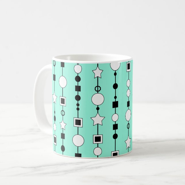 Mug Festive pattern with string beads and jewelry star (Devant gauche)